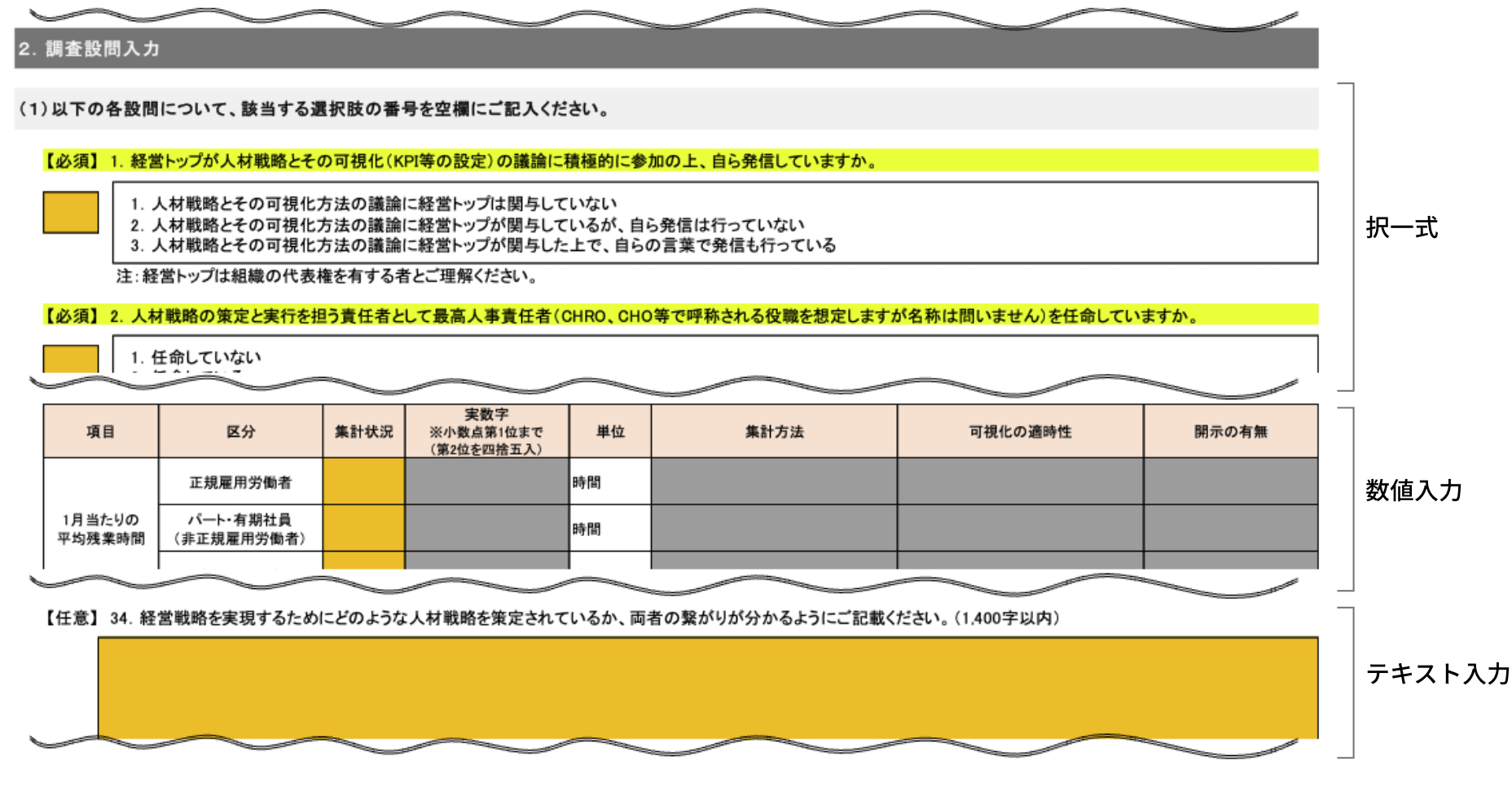 人的資本診断サービス　調査票